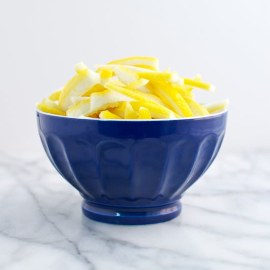 DIY Candied Lemon Peel/Lemon Syrup