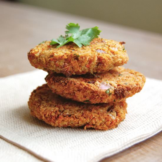 Baked Carrot & Coconut Fritters
