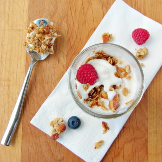 No-Stir Honey Almond Granola