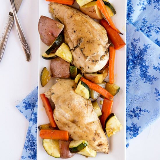 Garden Vegetable Roasted Chicken