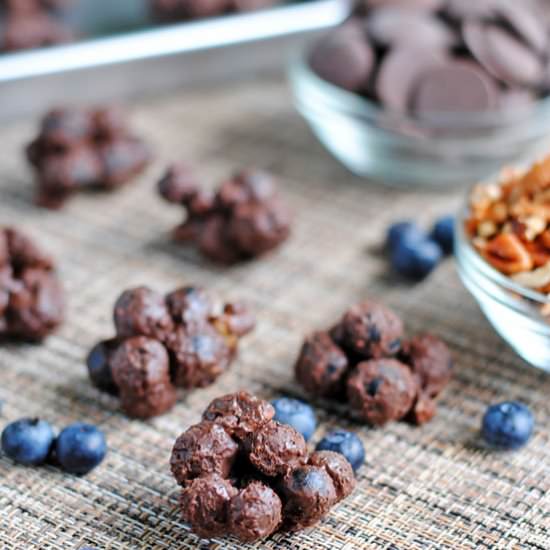 Dark Chocolate Blueberry Clusters