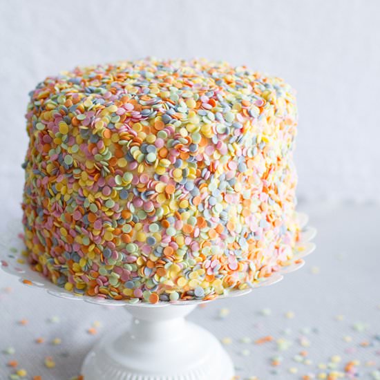 DIY Confetti Sprinkle Cake