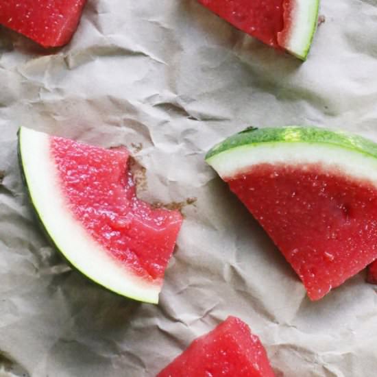 Watermelon Slice Jello Shots