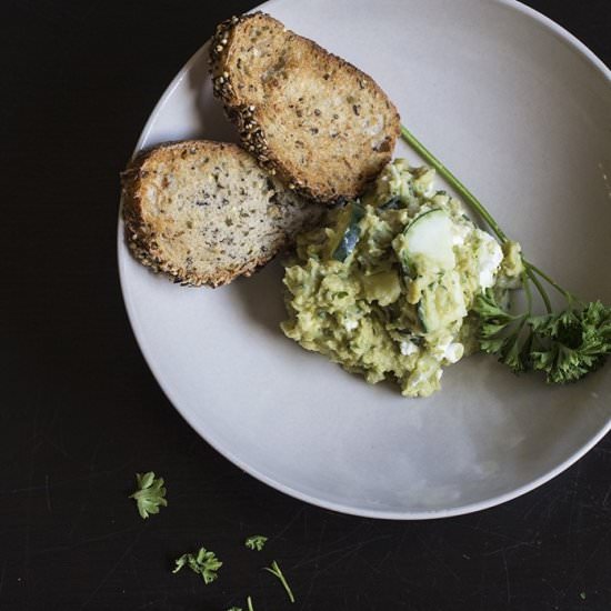 Green pea + butter bean mash