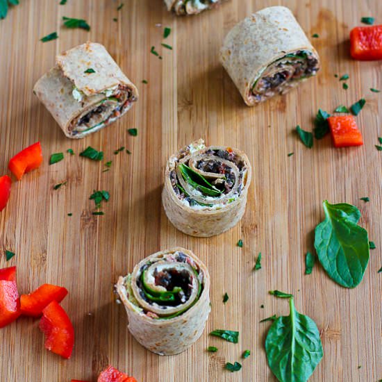 Vegetarian Pesto & Olive Roll-Ups
