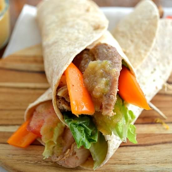 Chicken Wraps with Mango Sauce