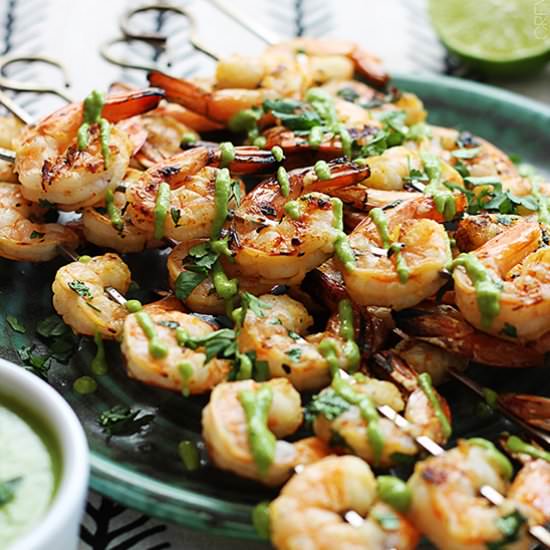 Cilantro Lime Grilled Shrimp
