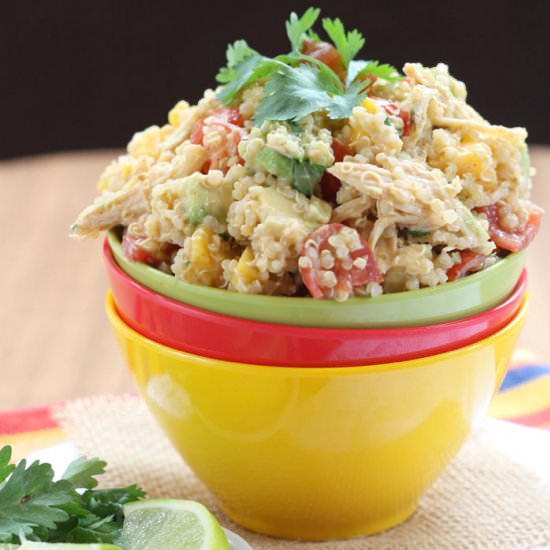 Mango Avocado Quinoa Chicken Salad
