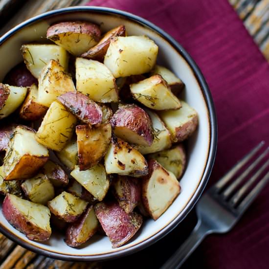 Roasted Dijon & Dill Potatoes