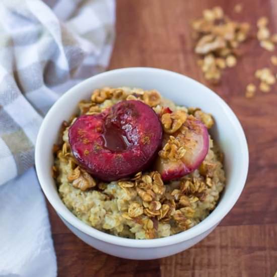 Plum Crunch Steel Cut Oats
