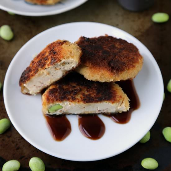 Tofu Edamame ‘Fish’ Cakes