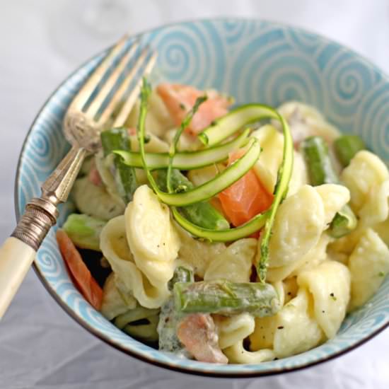 Asparagus & Smoked Salmon Pasta