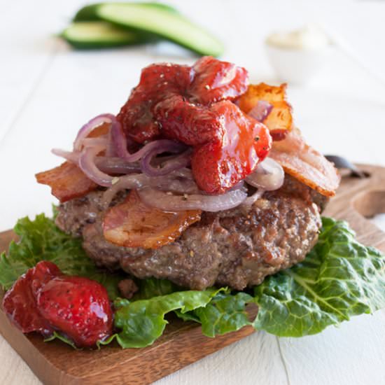 Summer Burger with Strawberries