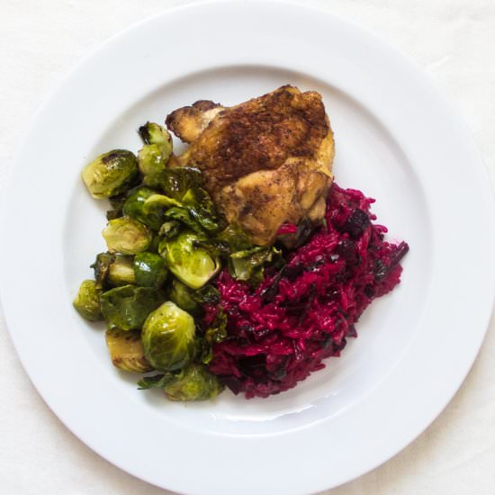 Beet and Beet Green Risotto