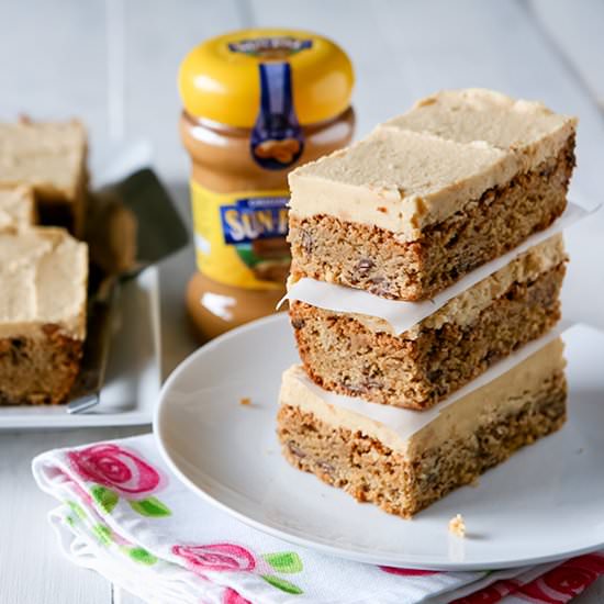 Frosted Peanut Butter Cake Bars