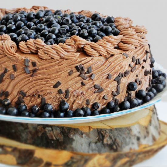 Cake with Blackberries