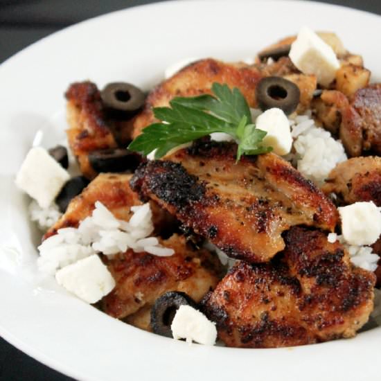 Greek chicken bowls