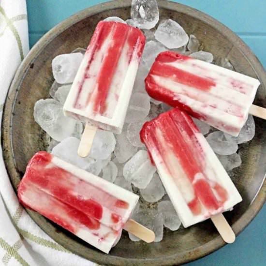 Rhubarb Coconut Popsicles