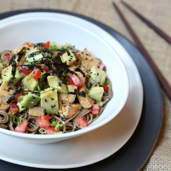 Soba with Spicy Tofu & Avocados