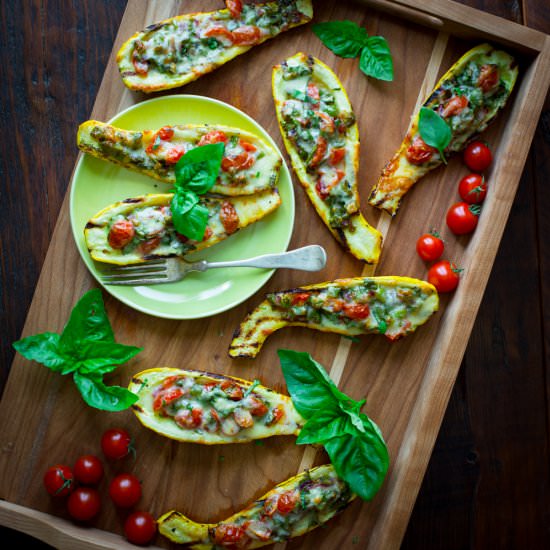 Grilled Summer Squash Boats