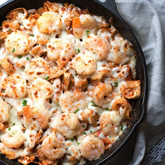 Easy Italian Shrimp Tortellini Bake