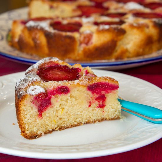 Dimpled Plum Cinnamon Cake