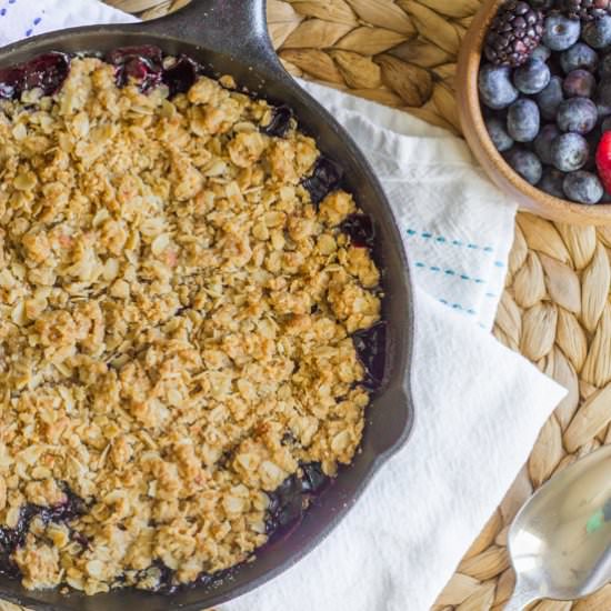 Triple Berry Skillet Crisp