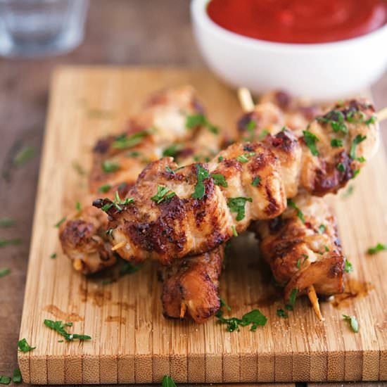 Filipino Chicken Adobo Kebabs