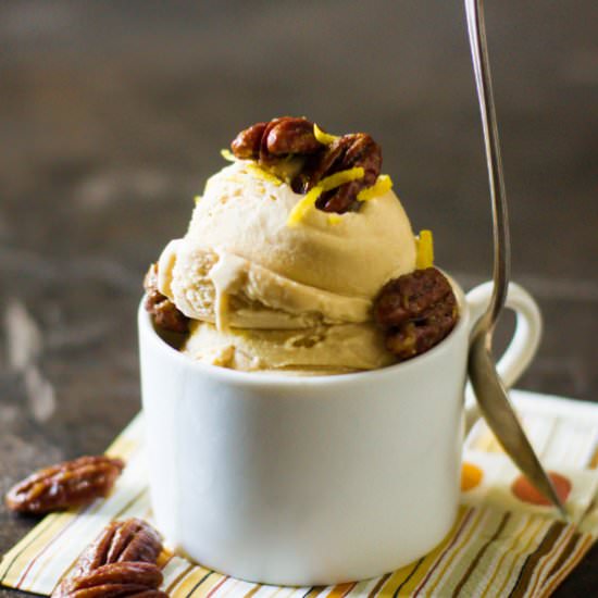 Sweet Tea Ice Cream w Glazed Pecans