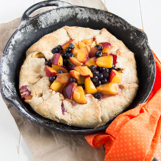 Peach-Blueberry Almond Crostata