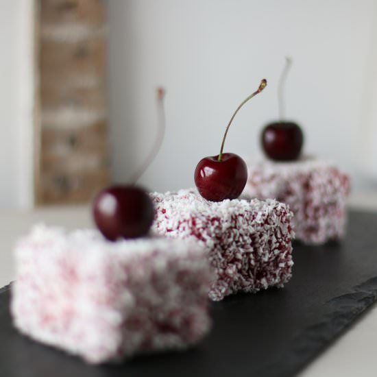 Cherry Lamingtons