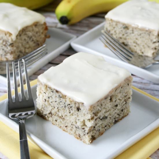 Banana Cake with Cream Cheese Icing