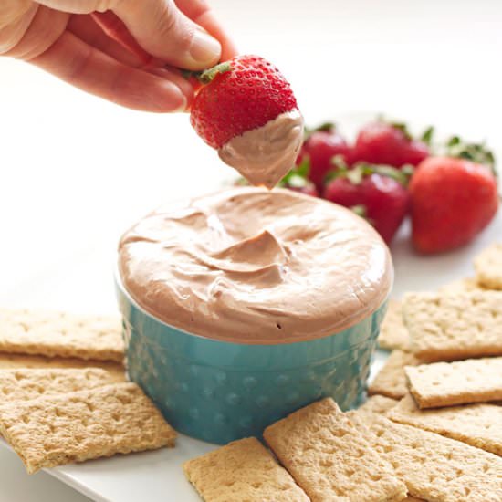 Skinny Chocolate Cheesecake Dip