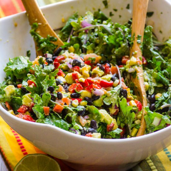 Healthy Creamy Mexican Kale Salad