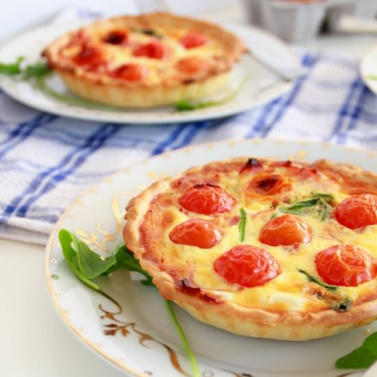 Spinach, Feta and Ham Mini Quiche