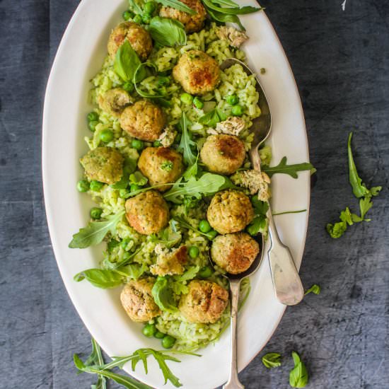 Rice with Spring Onion Pesto