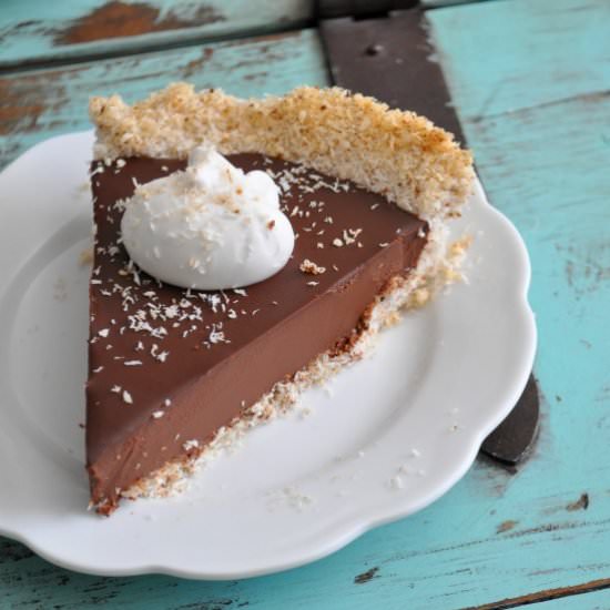 Chocolate Coconut Truffle Pie