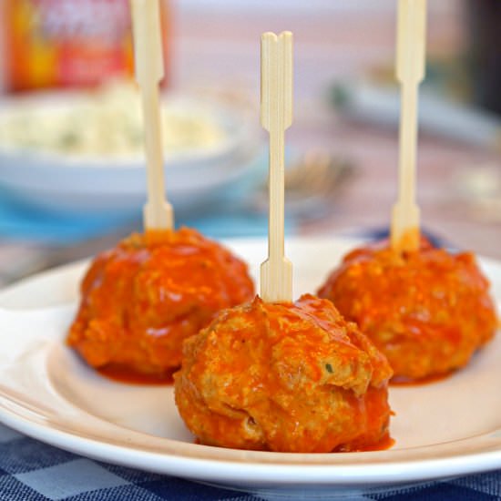 Stuffed Buffalo Chicken Meatballs