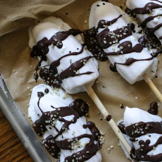 Gingered Coconut Banana Popsicles