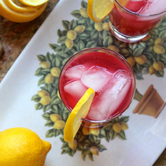 Homemade Cranberry Lemonade