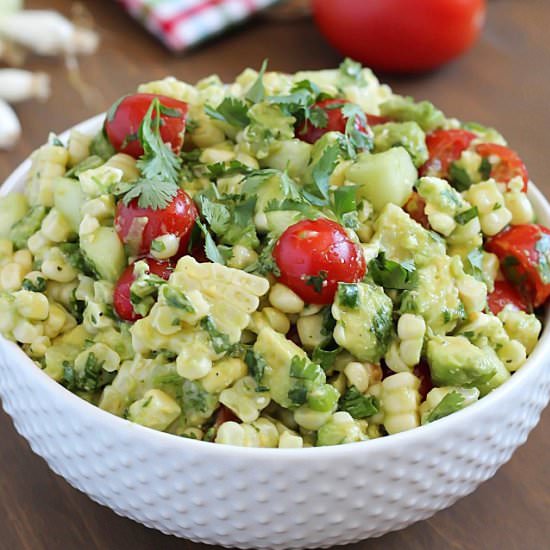 Grilled Corn & Avocado Salad