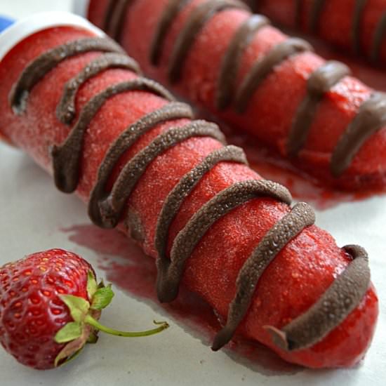 Chocolate Strawberry Popsicles