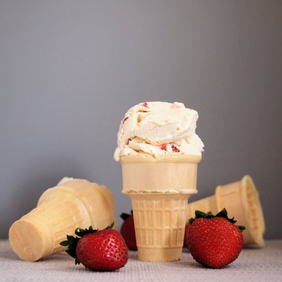 Strawberry Cream Cheese Ice Cream