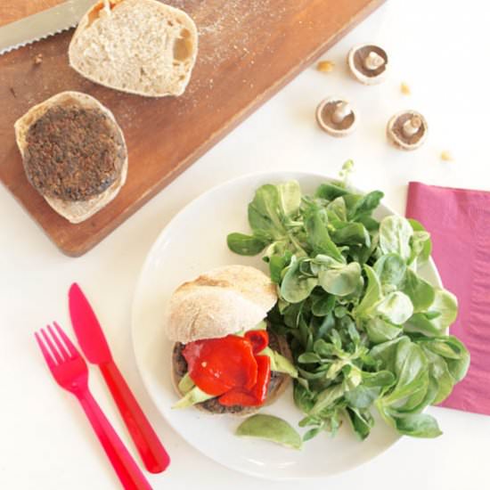 Mushroom-Chickpea Veggie Burgers