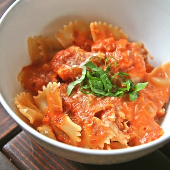 Delicious Shrimp Bowtie Pasta
