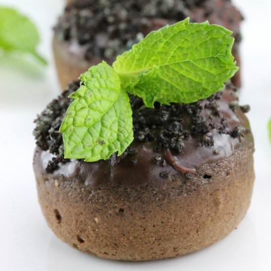 Baked Chocolate Mint Donuts