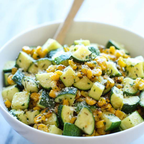Parmesan Zucchini and Corn
