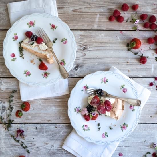 Soft Meringue with Summer Berries