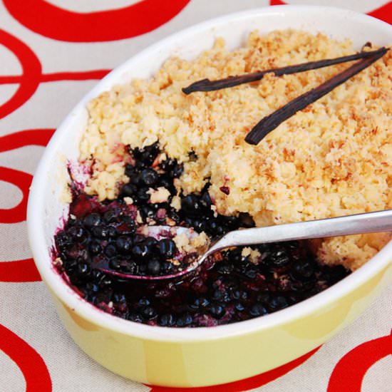 Blueberry and Apple Crumble