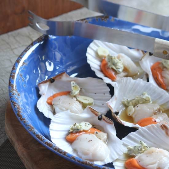 Baked scallops